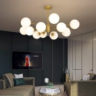 Opal Glass Ball Chandelier