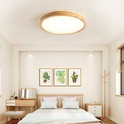 Double Wooden LED Ceiling Light