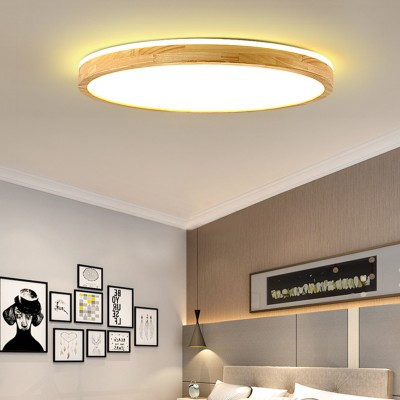 Double Wooden LED Ceiling Light