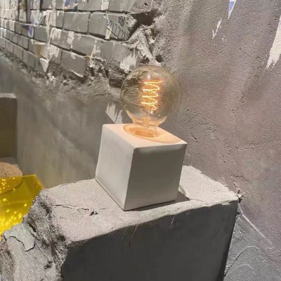 CUBE Cement Table Lamp