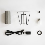 مصباح طاولة أسمنت شبه منحرف