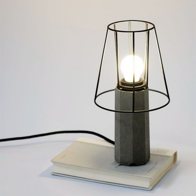 مصباح طاولة أسمنت شبه منحرف