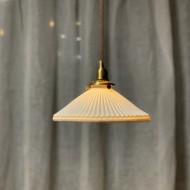 Modern Pleated Ceramic Pendant Light
