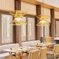 الصينية فانوس الفن الروطان قلادة الخفيفة