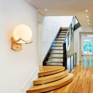 مصباح حائط خشبي حديث داخلي