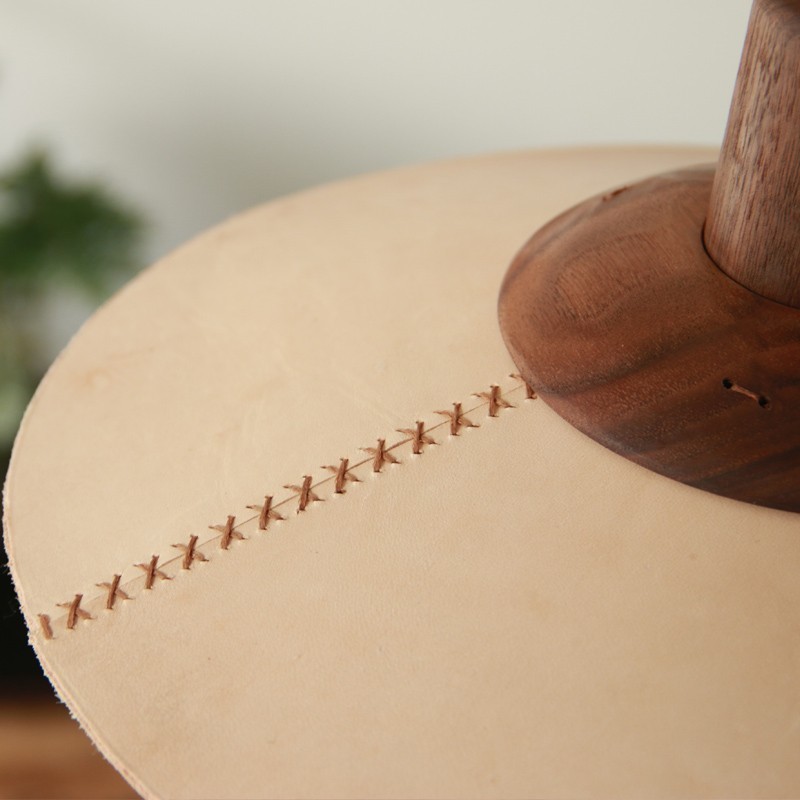 Leather Wooden Pendant Light