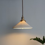 Modern Pleated Ceramic Pendant Light