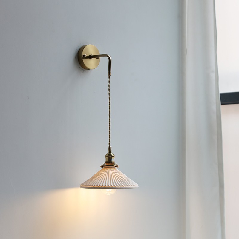 Modern Pleated Ceramic Wall Light Modern Pleated Ceramic Wall Light