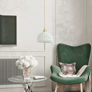 زهرة سلة السيراميك قلادة الخفيفة