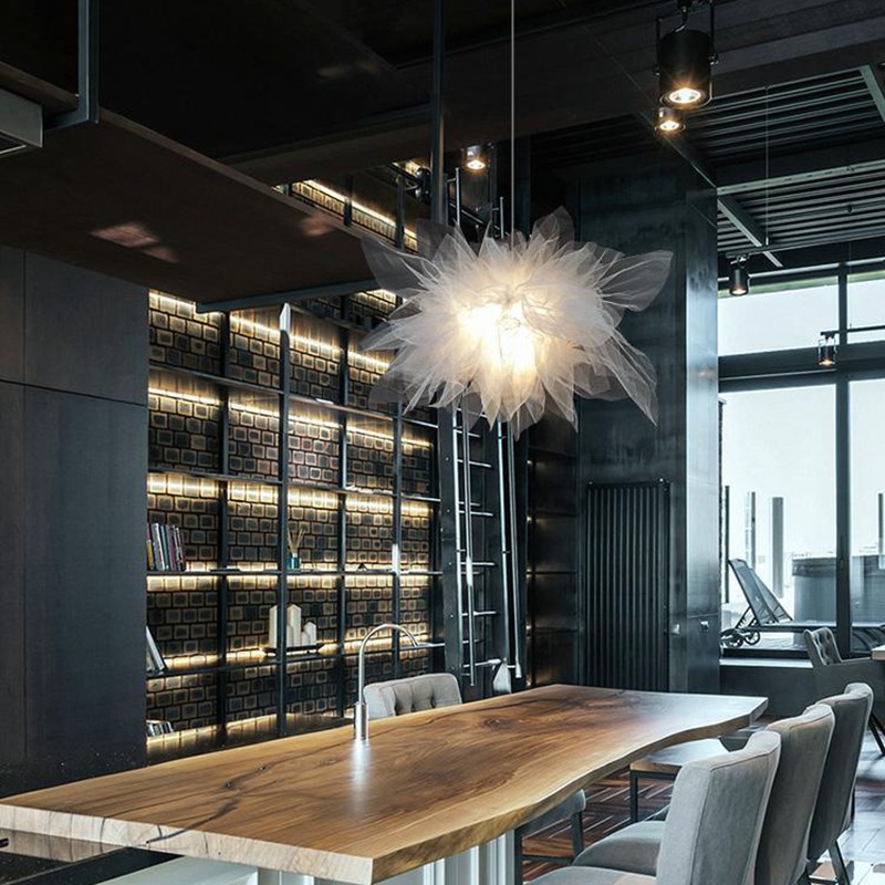 White Cotton Pendant Lamp