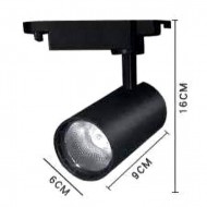 LED 20W COB Track Light in Black