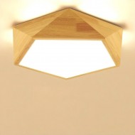 LUCENT Octagon Jewel LED Ceiling Lamp in Wood