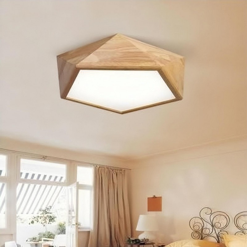 LUCENT Octagon Jewel LED مصباح السقف بالخشب