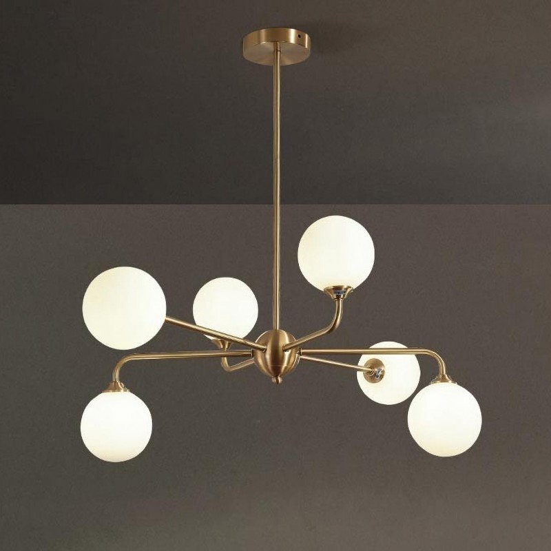 Chandelier with shop glass balls