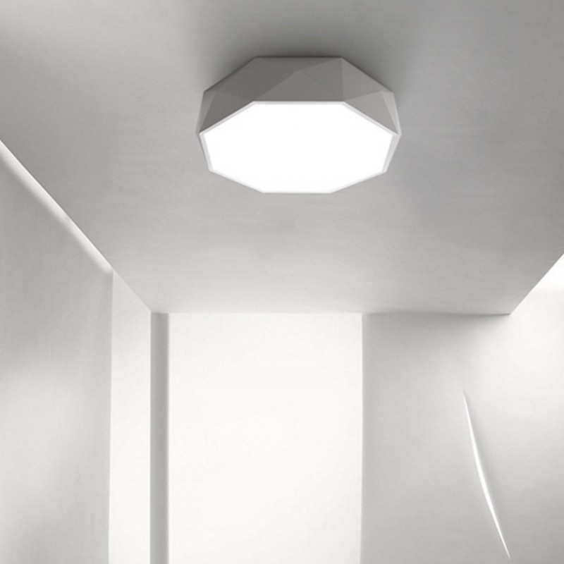 TEVA Octagon Jewel LED Ceiling Lamp in White