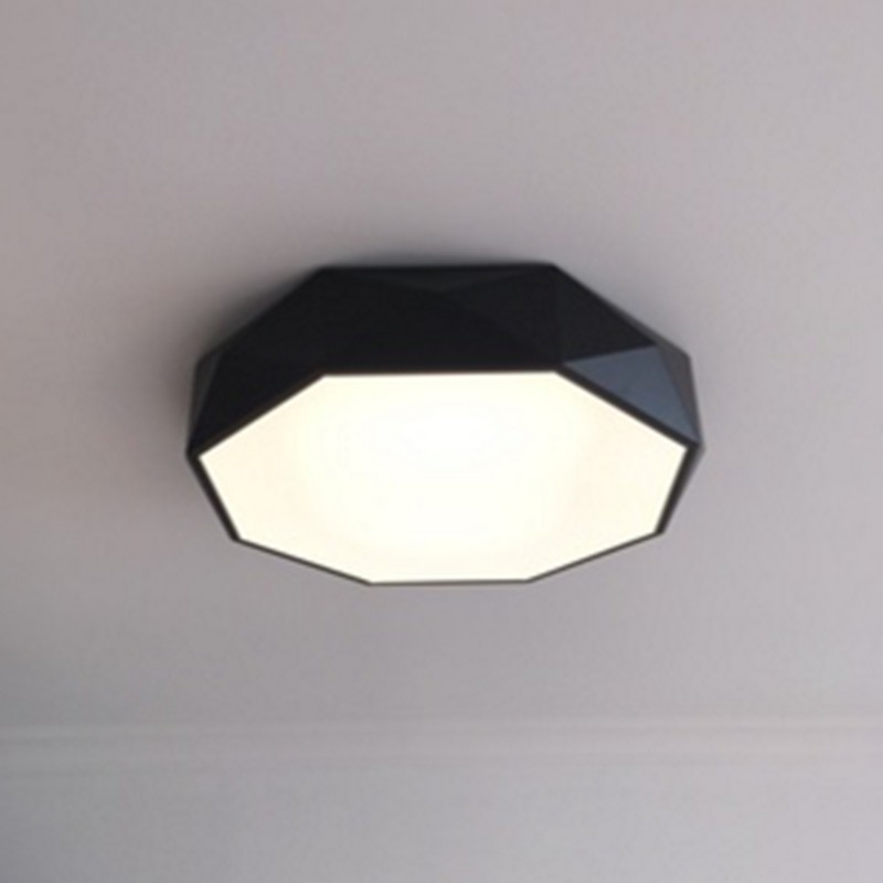 TEVA Octagon Jewel LED Ceiling Lamp in Black