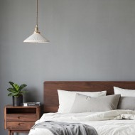 Modern Pleated Ceramic Pendant Light