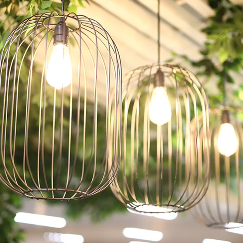 Stripe Cage Pendant Light