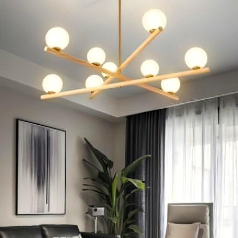 Minimalist Line Ball Chandelier