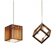 CUBIC Wooden Pendant Light