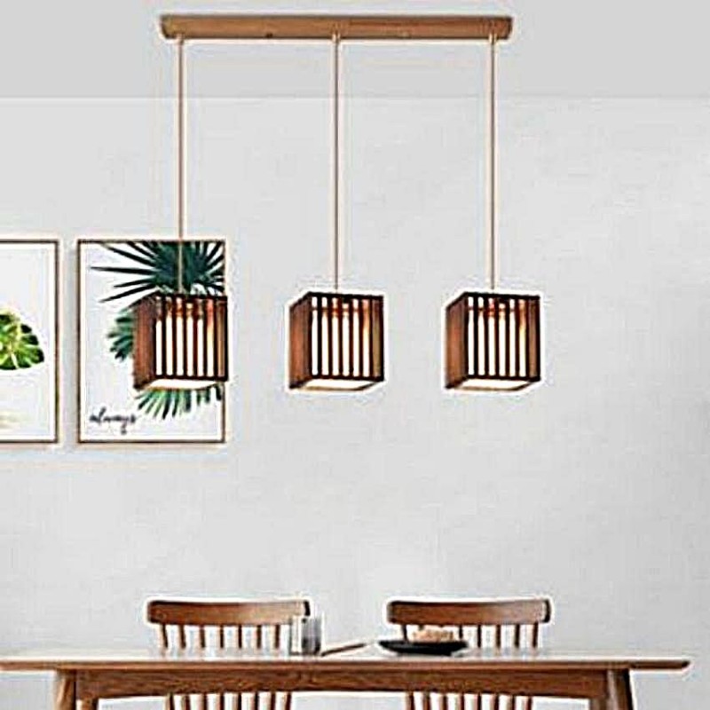 CUBIC Wooden Pendant Light