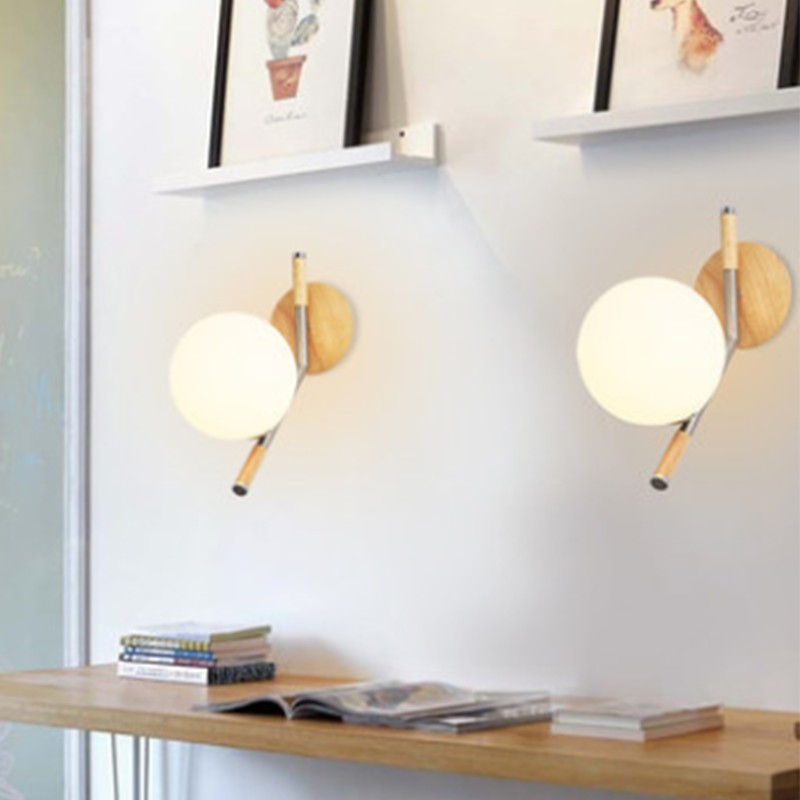 AQUEENA مصباح حائط كروي