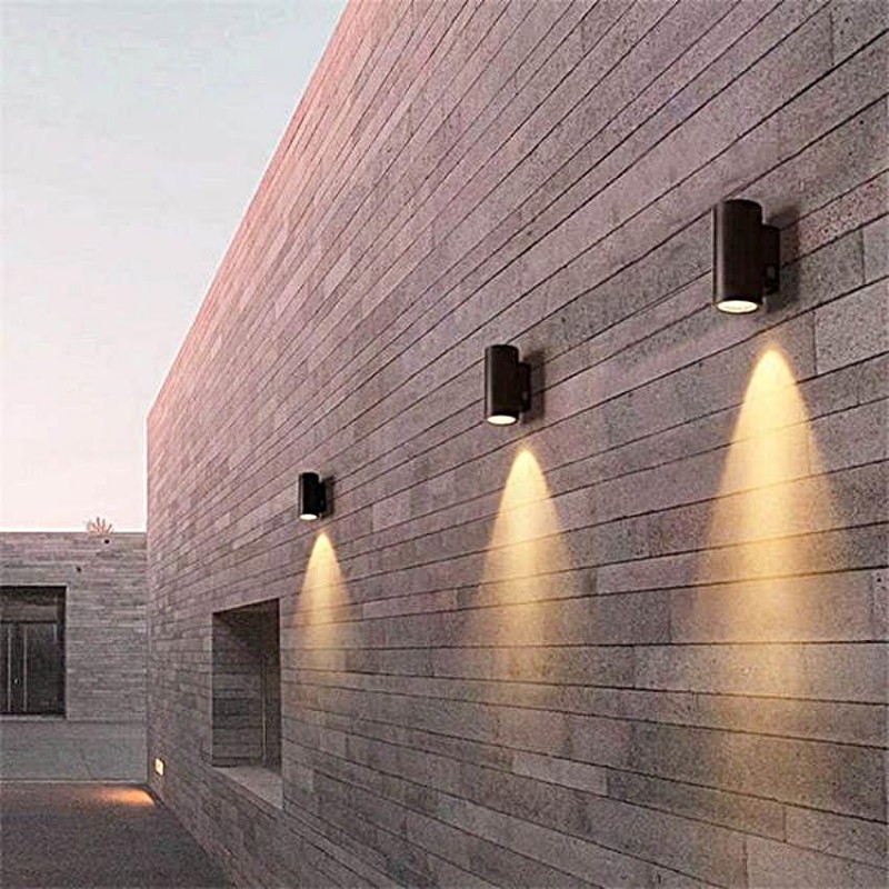 مصباح الجدار LED الخارجي على شكل أسطوانة