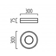Double Ring LED Ceiling Light-Ø30cm