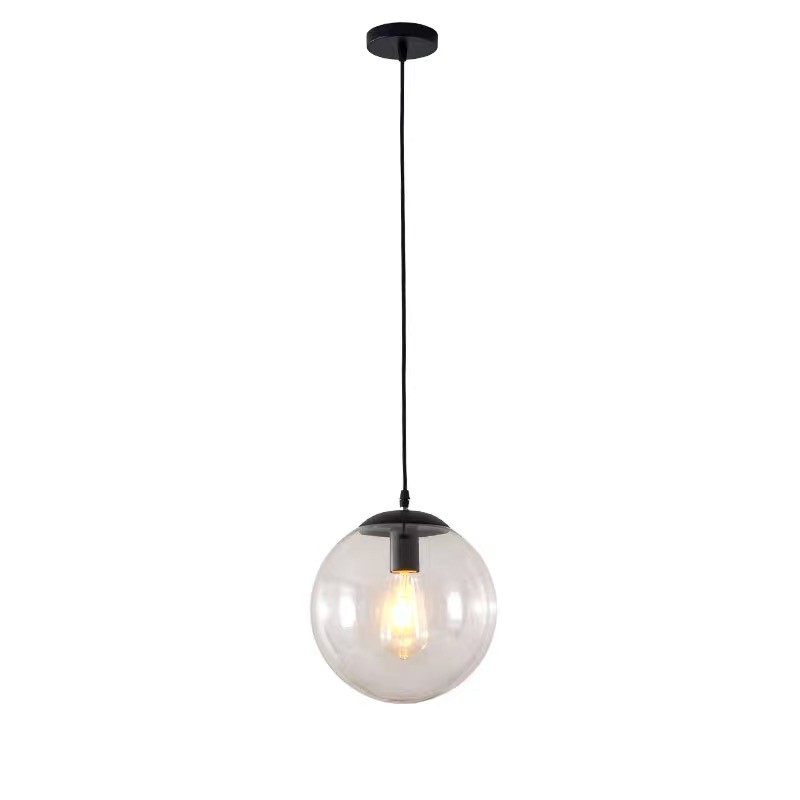 Glass globe hot sale pendant light