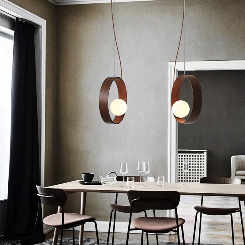 RING Wooden Pendant Light