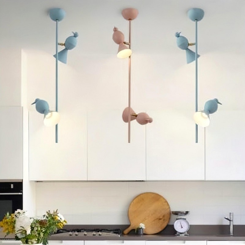 FLYCATCHER Perched Bird Hanging Light