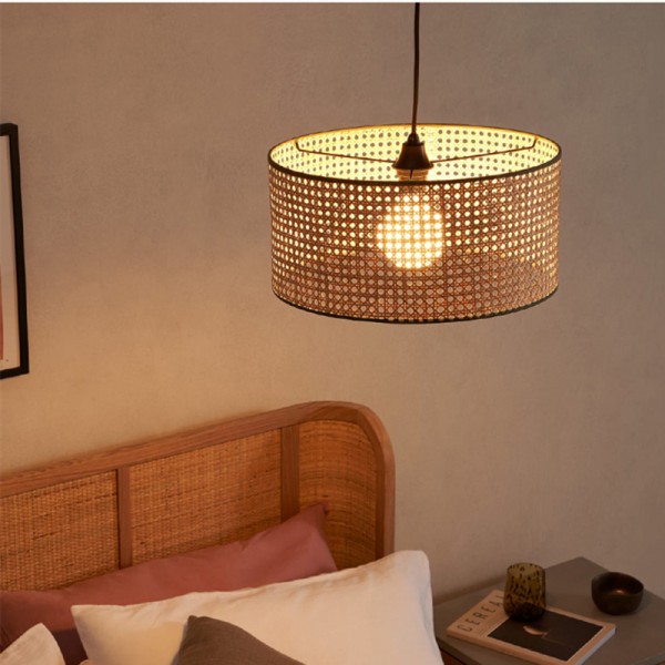 اليدوية الخيزران النسيج طبل قلادة الخفيفة