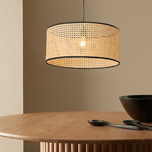 اليدوية الخيزران النسيج طبل قلادة الخفيفة