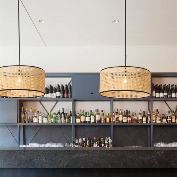 اليدوية الخيزران النسيج طبل قلادة الخفيفة