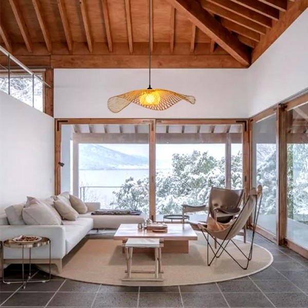 غرفة الشاي زن المنسوجة عاكس الضوء قلادة الخفيفة