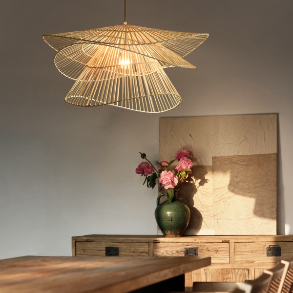 إضاءة قلادة زينة صينية إبداعية ريفية