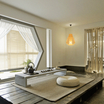 Chinese Style Rattan Homestay Pendant Light