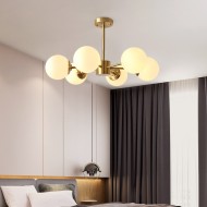 Opal Glass Ball Chandelier