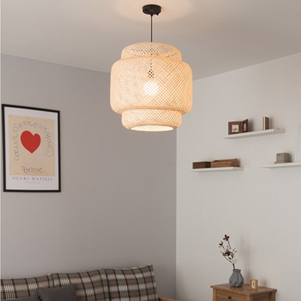 Inn Rattan Pastoral Zen Pendant Light Simig Lighting Pendant Light