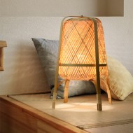 Bamboo Woven Vertical High Net Table Light Bamboo Woven Vertical High Net Table Light