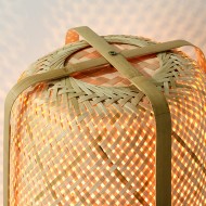 Bamboo Woven Vertical High Net Table Light Bamboo Woven Vertical High Net Table Light
