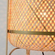 Bamboo Woven Vertical High Net Table Light Bamboo Woven Vertical High Net Table Light