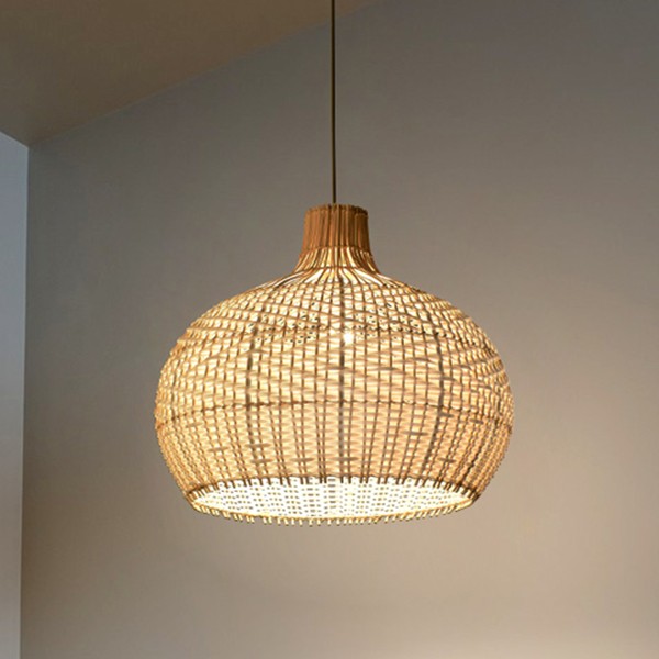 Nordic Rattan Creative Hanging Pendant Light