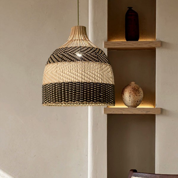 Nordic Rattan Creative Hanging Pendant Light
