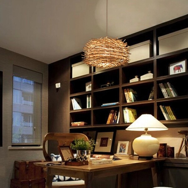 عش الطائر البسيط الإبداعية قلادة الروطان الخفيفة