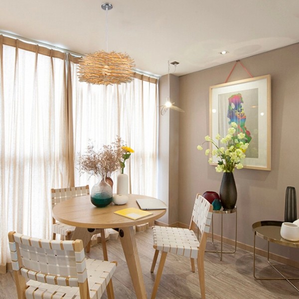 عش الطائر البسيط الإبداعية قلادة الروطان الخفيفة