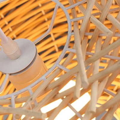 Simple Bird's Nest Creative Rattan Pendant Light