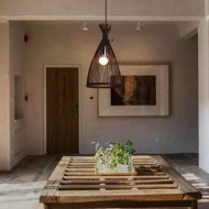 ضوء قلادة العريس الرجعية الخيزران