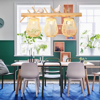 Aisle Rattan Decoration Pendant Light